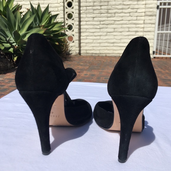 Jigsaw Black Suede Leather Mary Jane Pump Heels Size 10 - Picture 11 of 16